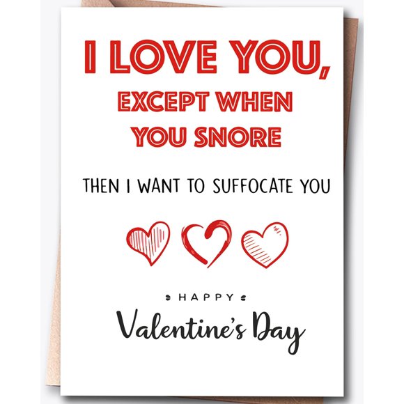 Tarjeta de felicitación Fwnrmd divertida para el día de San Valentín para marido y mujer