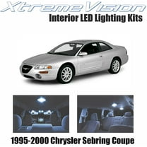 XtremeVision Interior LED for Chrysler Sebring Coupe 1995-2000 8 Pieces Cool White Interior LED Kit   Installation Tool
