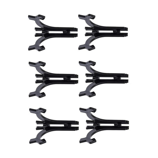 6pcs Plastic Easels Plate Holders Display Dish Rack Picture Frame Photo Book Pedestal Stand