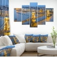 thumbnail image 1 of Bâtiment Chain et Parlement en Budapest - Grande Impression sur Toile de Paysage Urbain, 1 of 3