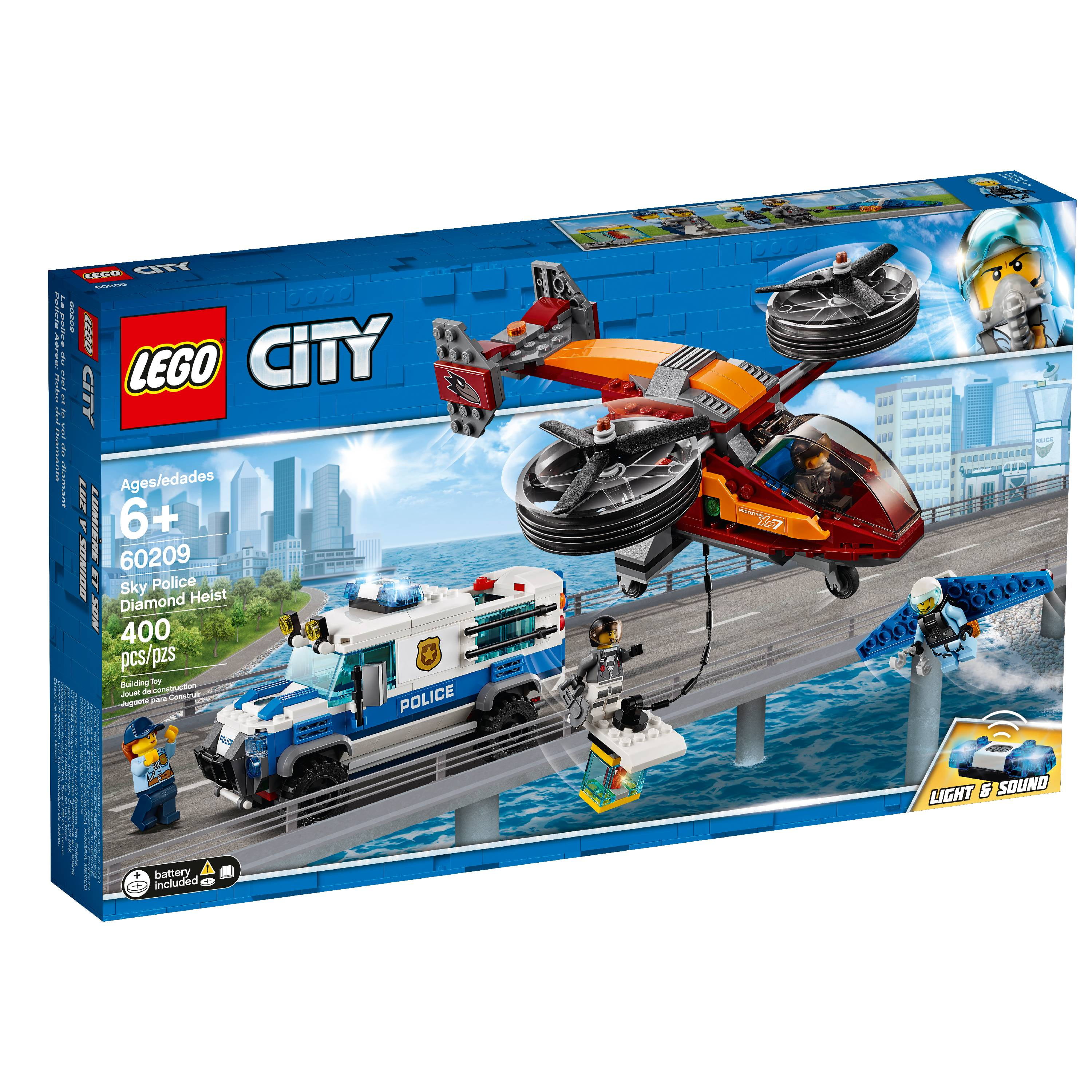 LEGO Police Sky Police Diamond Heist 60209 Transport and Helicopter Toy -