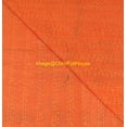 thumbnail image 4 of Indian Handwoven Silk Patola Kantha Quilt ,Traditional Blanket , Premium Silk Sari Kantha Blanket Size (Twin Size - 60" x 90"), 4 of 5
