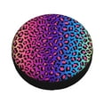 thumbnail image 3 of Gaeub Leopard Neon Rainbow Gradient 14-17in Tire Cover, Spare Tire Cover, for Camper Caravan, Trailer, Car, Truck, SUV, Jeep - 14 inch, 3 of 9