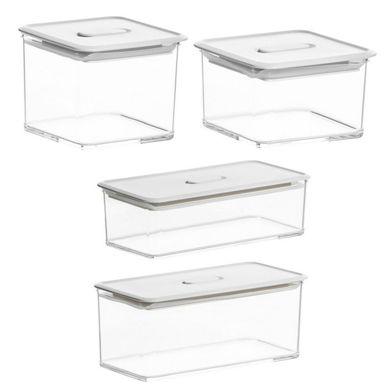 STRONG 650ml Plastic Clear Storage Containers with LIDS Microwave