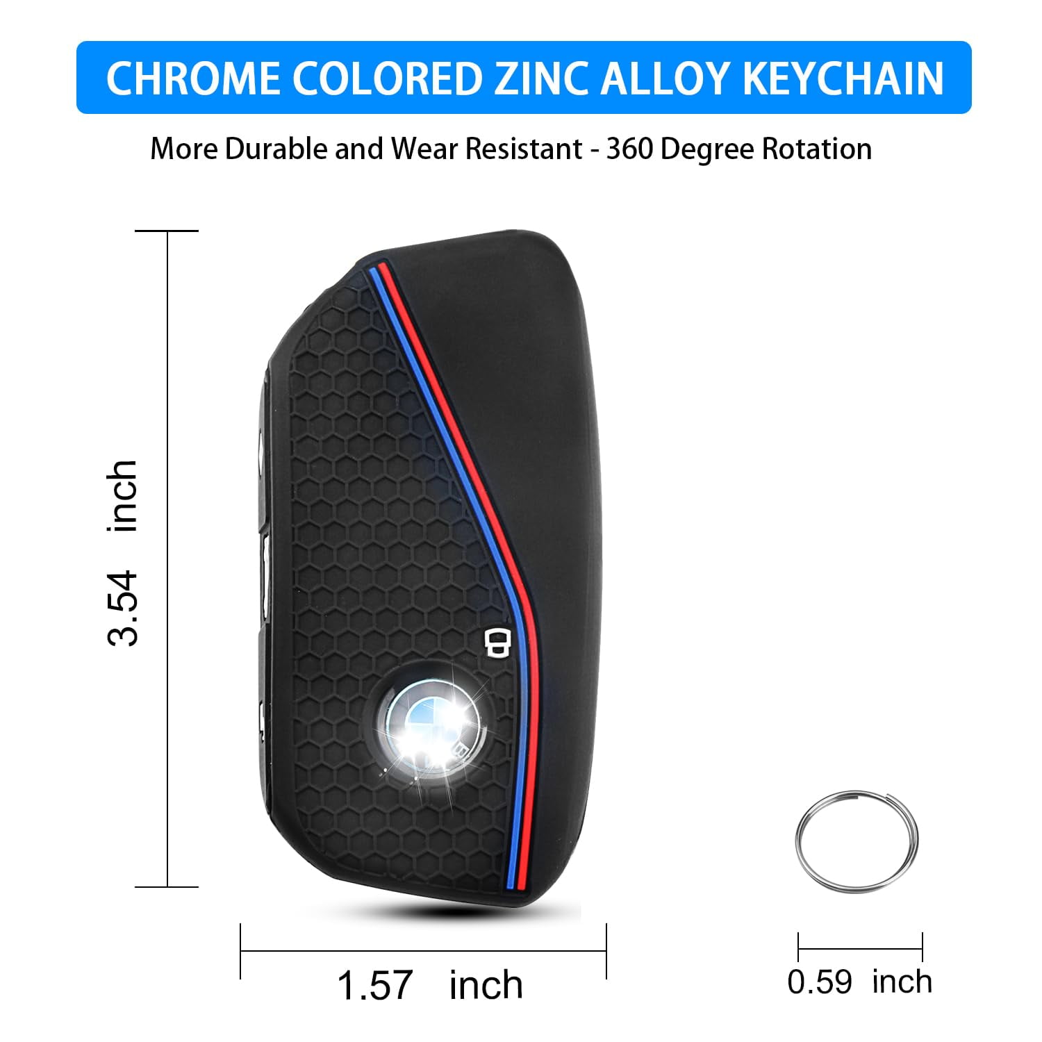Durable Dual-Layer Silicone Key Fob Covers 2-Pack for BMW 7 Series X5 X6 X7 iX i5 i7 M60 2023-2025 Shock-Absorbing Scratch-Resistant Remote Protector