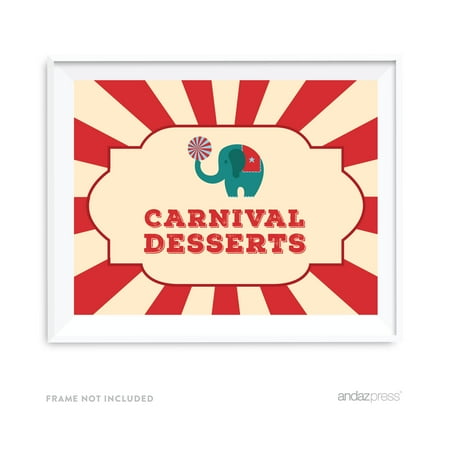 Carnival Desserts Carnival Circus Birthday Party Signs