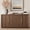 Walnut, variant on FORTUNETEC Sideboard Buffet Cabinet with Storage, Modern Accent Cabinet with Arched Doors, Boho Modular Media Console, 67" Large Minimalist Credenza for Living Room Kitchen Dining Room Entryway, Oak