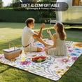 thumbnail image 4 of Sunflower Outdoor Rug for Patio/Deck/Porch, Non-Slip Large Area Rug 5 x 8 Ft, Colorful Flowers Summer Botanical Watercolor Indoor Outdoor Rugs Washable Area Rugs, Reversible Camping Rug Carpet Runner, 4 of 8