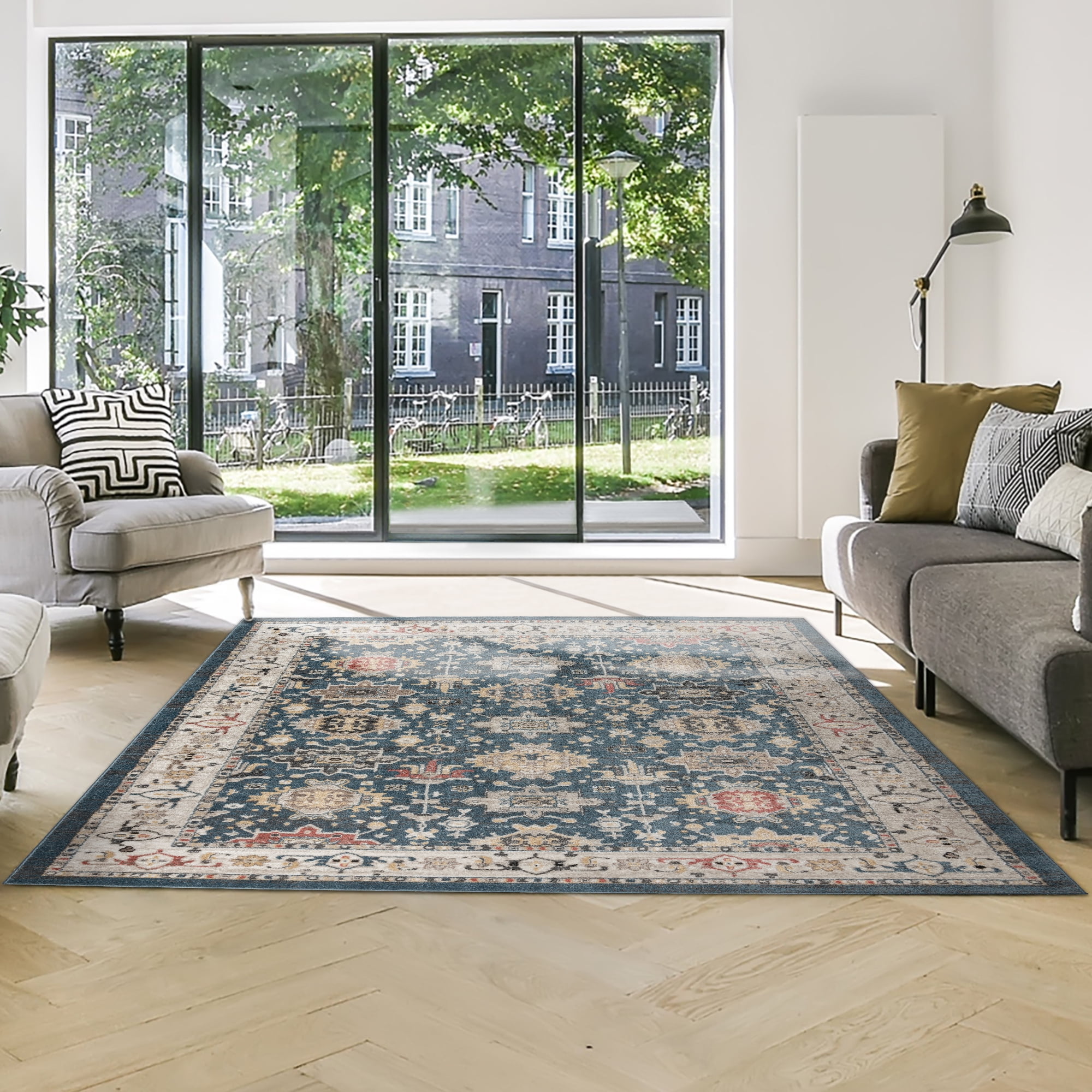 Gertmenian Heirloom Hadley Traditional Oriental Blue Indoor Area Rug, 9x13