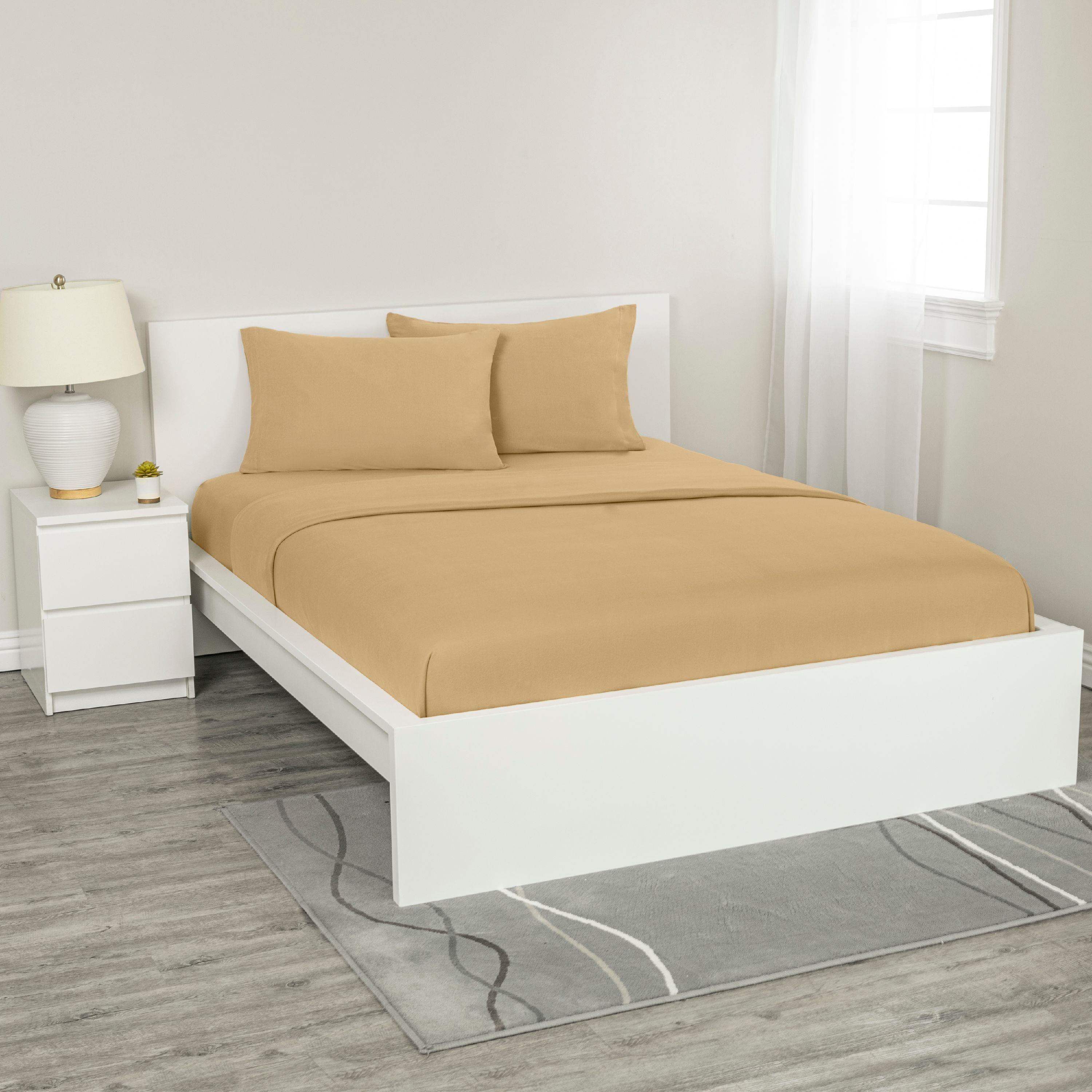 Super Soft 100 Cotton Jersey Sheet Set, Baltic Linen, Brown, California King, Other Materials