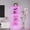 Pink, variant on Floating Wall Shelf with LED Light, Storage Organizer Unit for Living Room Bedroom, White