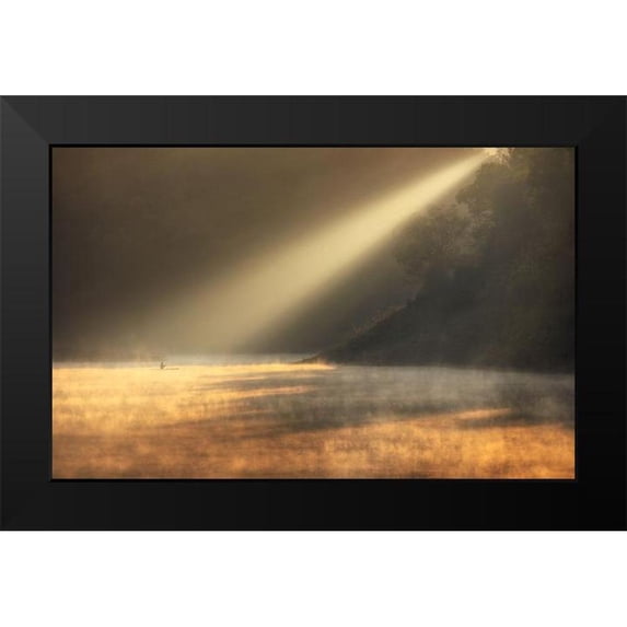 Tan Tuan, Nguyen 18x13 Black Modern Framed Museum Art Print Titled - Lonely under the Dawn