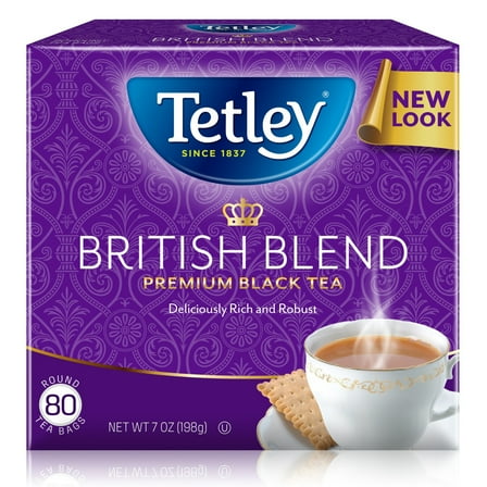 Tetley British Blend Premium Black Tea Bags, 80 Ct.