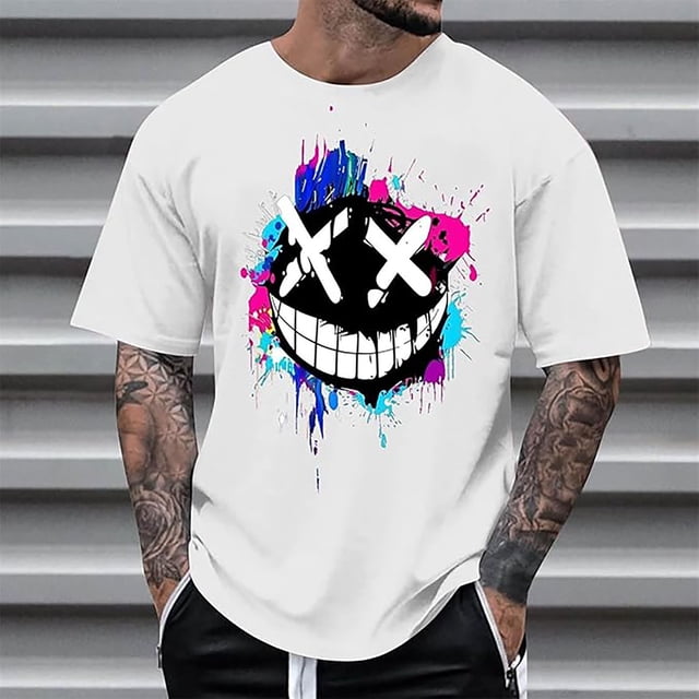 Chemise Rétro d'Été pour Hommes Surdimensionnée Mode Imprimé Décontracté Confortable T-Shirt Col Roulé pour Hommes Chemise Foncée pour Hommes T-Shirt Lourd T-Shirt Poche T-Shirt Pack Tee Mode