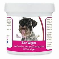 Healthy Breeds 192959824759 Standard Schnauzer Ear Cleaning Wipes with Aloe & Eucalyptus for Dogs - 100 Count
