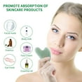 thumbnail image 5 of Anti Aging Nephrite Gua Sha Jade, Rose Quartz Stone Face Board, Skincare Tool, Heart Shaped Face Scraping Board Massage Stick Facial Beauty Scraping Board, Green, 5 of 9
