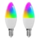 thumbnail image 1 of 2X Bombilla Inteligente Tuya E14 Regulable con Cinco Modos de Luz en Espiral, Bombilla RGB con WiFi, Control Remoto y Control por Voz, 7 W, 1 of 4
