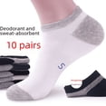 thumbnail image 3 of Calcetines de malla para hombre, calcetines de tobillo empaquetados individualmente, calcetines de regalo, calcetines de algodón para hombre, desodorante absorbente de sudor, 3 of 6