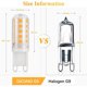 thumbnail image 4 of Luz blanca cálida suave sin parpadeo, reemplazo de LED de 3 W de bajo consumo para halógenos de 30 W a 40 W, diseño de disipación de calor, base de dos pines de cerámica para bombillas de araña, 4 of 5