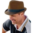 thumbnail image 2 of Atlas For Men Mens Two Tone Straw Hat, 2 of 2