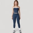 thumbnail image 5 of Women's High Waist Seamless Leggings with Tummy Control and Sculpting Fit for Active or Casual Everyday Wear - Small, Navy, 5 of 7