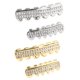 thumbnail image 4 of 1 Par de Brillos de Halloween Parrillas Doble Zircon Taladro Grill Oro, 4 of 9