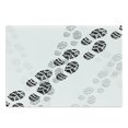 thumbnail image 1 of Running Cutting Board, Grunge Theme of Shoe Prints Pattern in Greyscale Tones, Decorative Tempered Glass Cutting and Serving Board, in 3 Sizes, by Ambesonne, 1 of 2