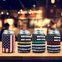 OFFIGAM 4-Pack Reusable Insulated Can Coolers for Cold Drinks, BBQ, Outdoor Events, Parties, and Everyday Use