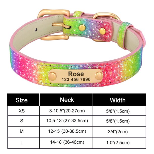 Personalized Dog Collar Bling Customized Anti-lost Pet ID Collar Adjustable Pet Necklace With Engraved Tag For Small Medium Dogs qym unisex