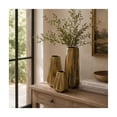 thumbnail image 2 of DecMode 14", 11", 7"H Geometric Gold Ceramic Vase, Set of 3, 2 of 10