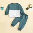 thumbnail image 4 of Elainilye Fashion Kids Boys Girls Sweatsuit Cute Solid Color Long Sleeve Pocket Hooded Sweatpants Suit Sizes 0M-3Y,Blue, 4 of 9