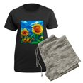 thumbnail image 5 of CafePress - Sunflowers Painting Pajamas - Women's Short Sleeve Print T-Shirt and Pants Dark Cotton Pajama Set, 5 of 7