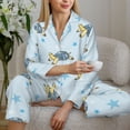 thumbnail image 6 of Uemuo Cartoon Turtle Pattern Womens Pajama Sets,PJ Set for Women,Pajamas for Women Logo,Long Sleeve Pajama Set for Women,Soft Long Sleeve Top With Pants-Medium, 6 of 9
