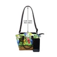 thumbnail image 4 of Lsque Pikmin Pattern Leather Rivet Shoulder Bag – Elegant Genuine Leather & Microfiber PU Crossbody with Detachable Adjustable Strap, 4 of 5