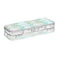 thumbnail image 2 of Plastic Pencil Box Large Capacity Pencil Boxes Clear Boxes with Snap-Tight Lid Stylish Office Supplies Storage Organizer Box Pastel Green and Peach Bows, 2 of 7