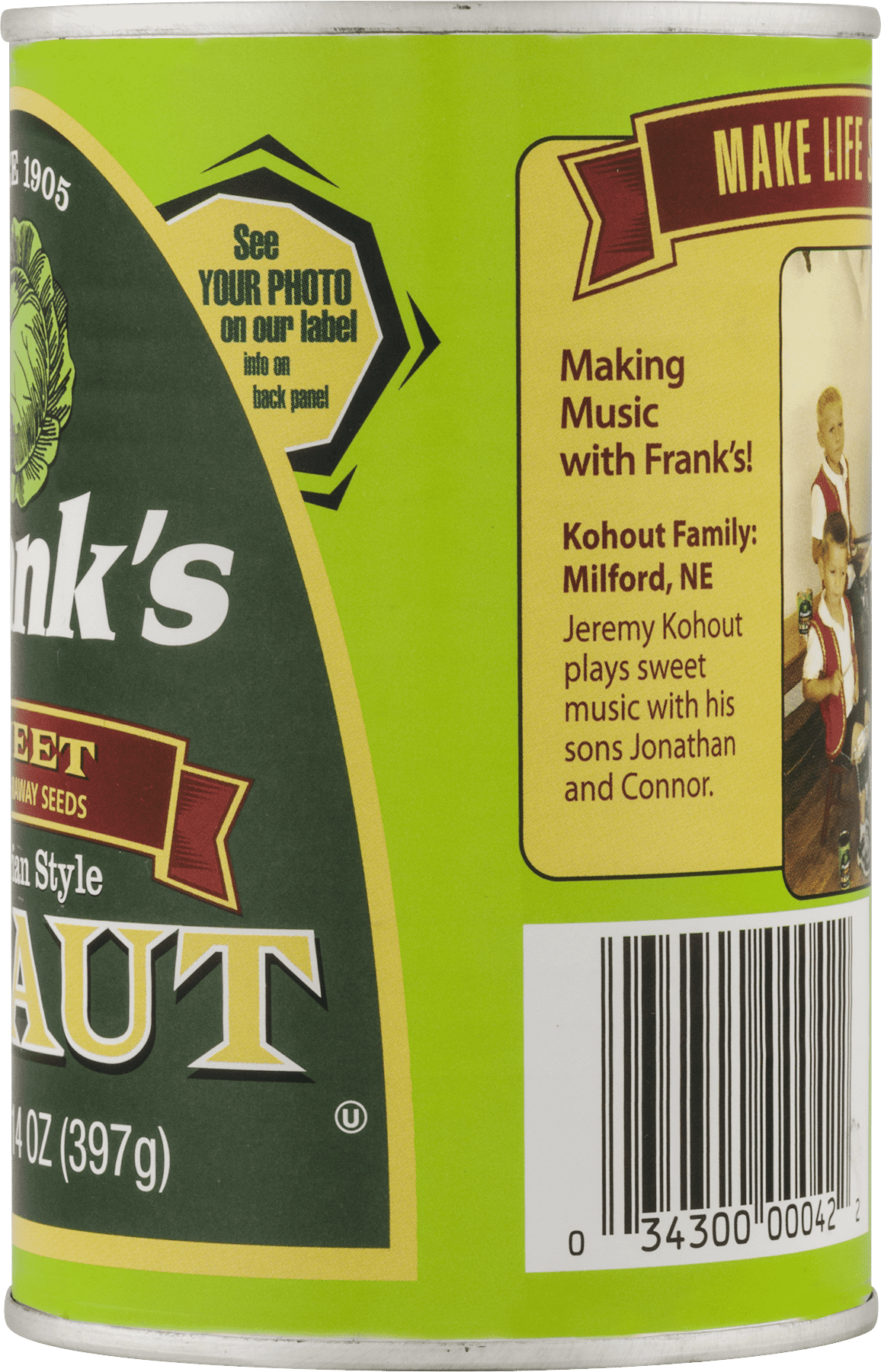 (24 pack) Frank's Bavarian Style Sauerkraut, 14 oz, Can