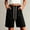 Black, variant on JJHGVB Stretchy Jean Shorts for Women - Elastic Waist Drawstring Bermuda Shorts Denim Short Casual Beach Knee Length Jorts Black L