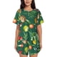 thumbnail image 1 of Balery Vegan Conjunto de Pijama para Mujer con Estampado, Dos Piezas de Manga Corta y Shorts, Ropa de Dormir Suave con Cuello Redondo y Bolsillos-Large, 1 of 6
