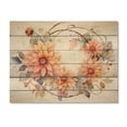 thumbnail image 3 of Designart "Coral Green Garden Dahlia Palette Tropical Charm" Floral Print on Natural Pine Wood, 3 of 5