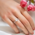 thumbnail image 6 of Bow Jewelry 14K White Gold Plated 1.87 Ct Excellent Radiant Cut Moissanite White Moissanites Rings - Stunning Women's Jewelry Wedding Rings - Ideal Moissanites Jewelry for Birthday Celebrations, 6 of 9