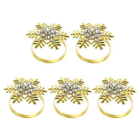 

5Pcs Christmas Style Napkin Rings Napkin Buckles Tableware Decors for Home