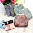 thumbnail image 4 of Buckle Coin Purse Boho Kiss-lock Fake Leather Change Pouch Clasp Closure Wallet, 4 of 10