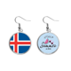 thumbnail image 1 of Islandia national flag Europa país Pendientes de sandía verano lóbulo desgaste Unbranded M, 1 of 3