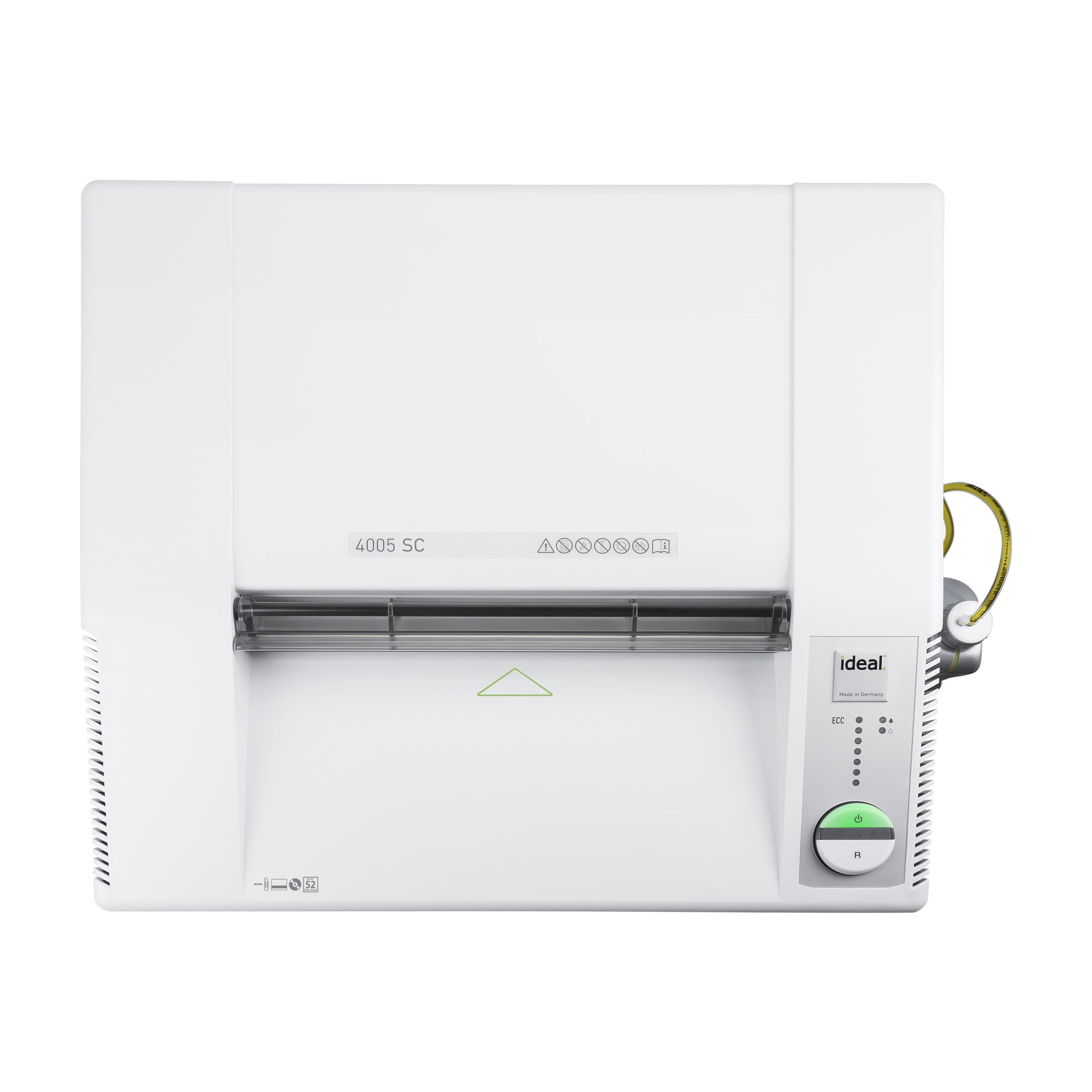 IDEAL 4005 Strip-Cut Commercial Office Paper Shredder with Automatic Oiler, Made in Germany, Continuous Operation, 50 to 52 Sheet Feed Capacity, 44-Gallon Bin, Versatile, P-2 Security