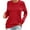 Red, variant on GigrtiJin Women's Hoodless Sweatshirts Round Neck Long Sleeve Solid Color Pullover Tops Casual Comfy Loose Blouse