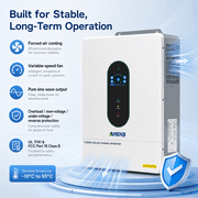 ANENJI 12000W Hybrid Solar Inverter 48V,Dual MPPT 500V 160A Charger,120/240V Split-Phase,Support Parallel 6 Units UL certification