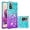 Bluish Violet, variant on for Xiaomi Redmi Note 10 4G/Redmi Note 10S Case,Creativity Clear Gradient Quicksand Glitter Flowing Liquid Floating Case Bling Diamond Sparkle Cover for Redmi Note 10 4G JB Bluish Violet