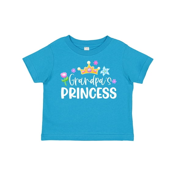 Inktastic Grandpa's Princess Crown and Flowers Girls Toddler T-Shirt