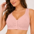 thumbnail image 3 of Stamzod Bras for Women No Underwire Front Closure Seamless Bra Wireless Lace Bralette Supportive Sports Bras, 3 of 10