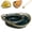 Blue, variant on Soup And Side Bowl Plate Ceramic, Chip And Dip Divided Bowls,Retro style Soup Bowl With Cracker Holder,Heat-Resistant Fan Shape Ceramic Split Cereal.